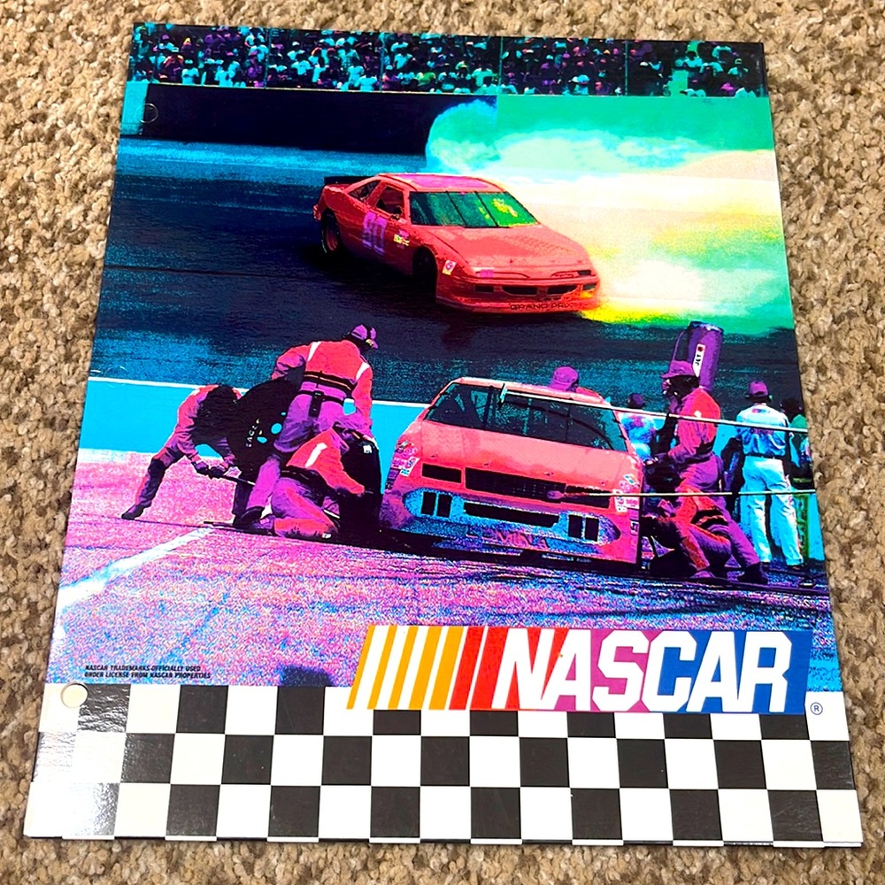 Vintage 90s NASCAR Pit Crew folder
